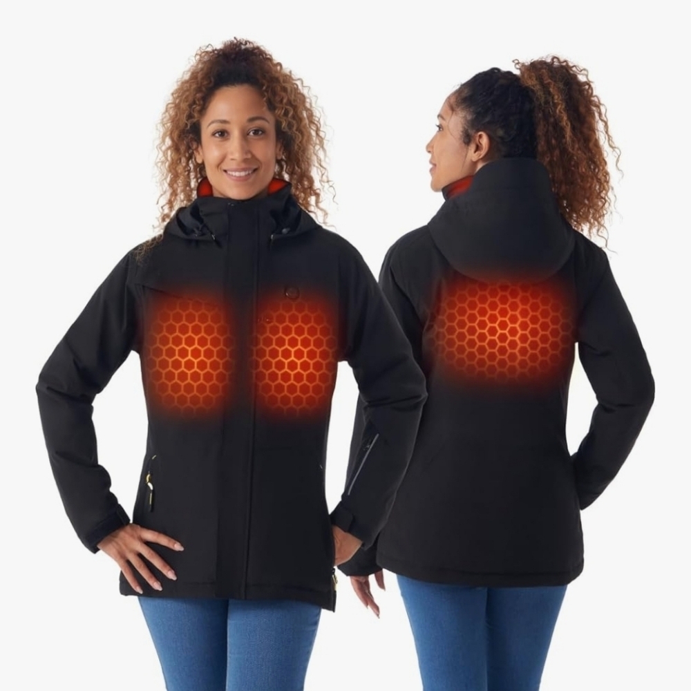 NIB Women's Black Heated Jacket InoKraft M Parka Coat 😀